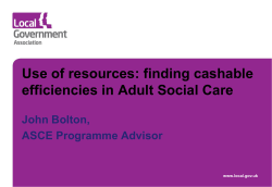 Adult Social Care Efficiency Programme