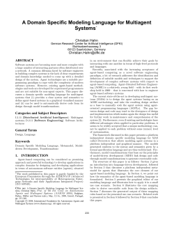 A Domain Specific Modeling Language for Multiagent Systems