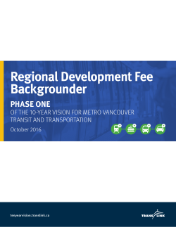 Development Fee Backgrounder - TransLink - 10