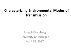Eisenberg Characterising Modes of Transmission