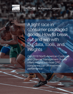 A tight race in consumer packaged goods: How to break out and win
