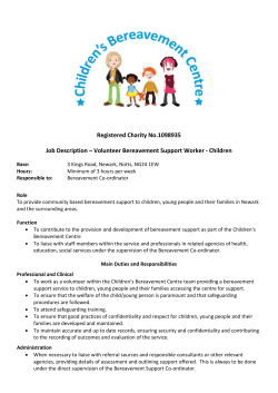 play therapist - Children`s Bereavement Centre