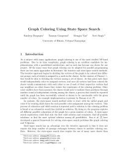 Graph Coloring Using State Space Search