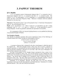 Chapter 3: Pappus` Theorem