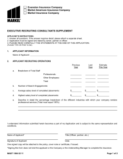 executive recruiting consultants supplement to the general