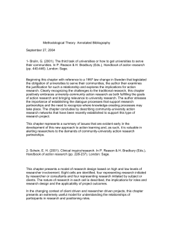 Annotated Bibliography - Methodological Theory