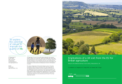 Implications of a UK exit from the EU for British agriculture