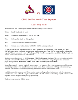 CBAI FedPac Needs Your Support Let`s Play Ball!