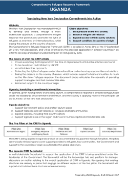 The Comprehensive Refugee Response Framework (CRRF)