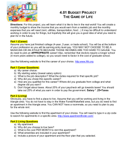 4.01 Budget Project The Game of Life