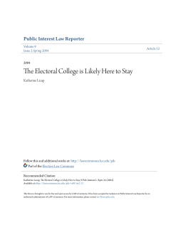 The Electoral College is Likely Here to Stay
