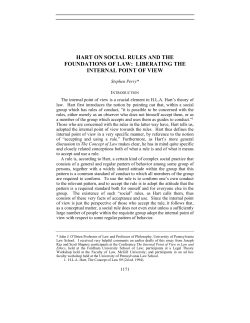 hart on social rules and the foundations of law
