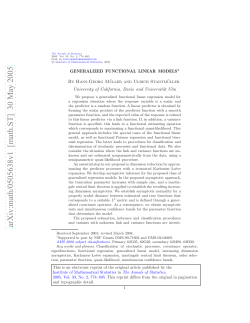 Generalized functional linear models