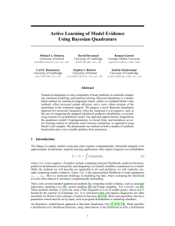 Active Learning of Model Evidence Using Bayesian Quadrature