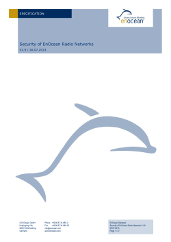 Security of EnOcean Radio Networks