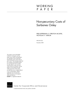 Non-pecuniary Costs of Sarbanes Oxley