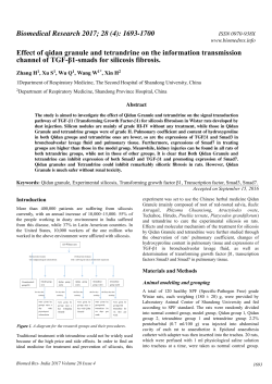 Effect of qidan granule and tetrandrine on the information