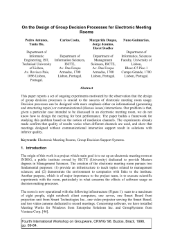 On the Design of Group Decision Processes for Electronic Meeting