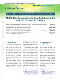 Mobile Data Communication Terminals Compatible with &ldquo;Xi&rdquo; (Crossy