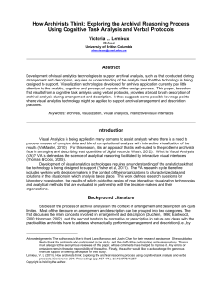 How Archivists Think: Exploring the Archival Reasoning Process