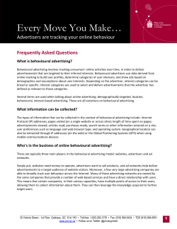 Every move you make&hellip; Advertisers are tracking your online