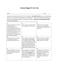 Ancient Egypt Tic Tac Toe