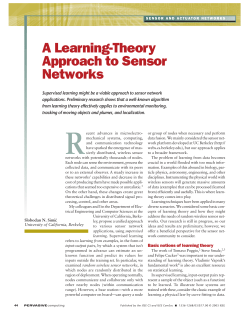 A learning-theory approach to sensor networks
