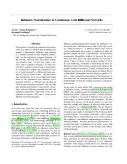 Influence Maximization in Continuous Time Diffusion