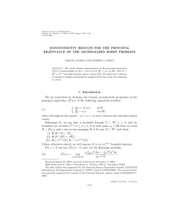 MONOTONICITY RESULTS FOR THE PRINCIPAL