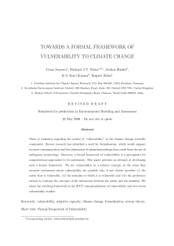 towards a formal framework of vulnerability to climate