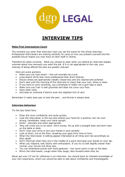 Interview Tips