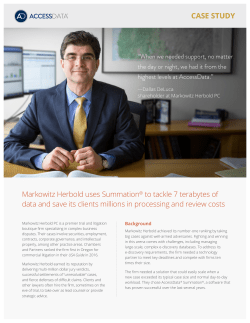 Markowitz Herbold uses Summation&reg; to tackle 7