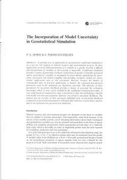 The Incorporation of Model Uncertainty in Geostatistical Simulation