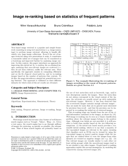Image re-ranking based on statistics of frequent patterns