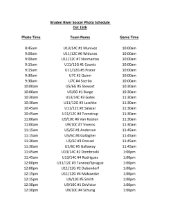Braden River Soccer Photo Schedule Oct 15th Photo Time Team