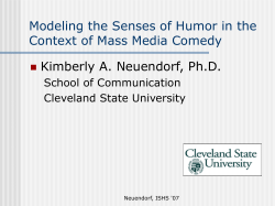 Humor Model 1 - Cleveland State University