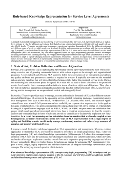 Rule-based Knowledge Representation for - RBSLA