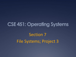 CSE 451 Section 1