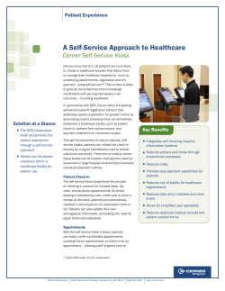 A Self-Service Approach to Healthcare
