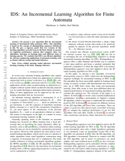 IDS: An Incremental Learning Algorithm for Finite Automata