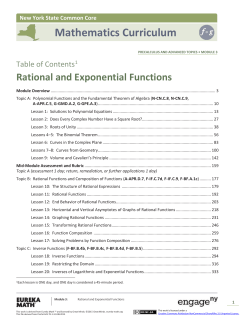 Precalculus and Advanced Topics Module 3