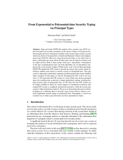 From Exponential to Polynomial-time Security Typing via Principal