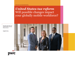 United States tax reform Will possible changes impact your