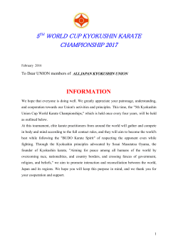 5TH WORLD CUP KYOKUSHIN KARATE CHAMPIONSHIP 2017