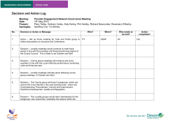 Decision and Action Log