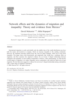 Network effects and the dynamics of migration and inequality