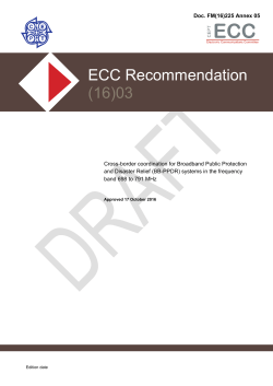 DRAFT DRAFT Draft ECC REPORT XXX Page DRAFT Draft ECC
