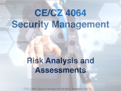Risk Analysis and Assessments
