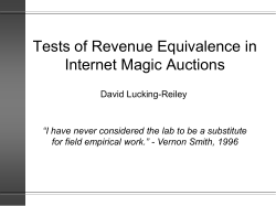 Tests of Revenue Equivalence in Internet Magic