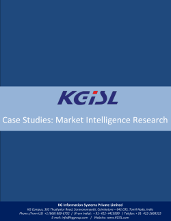 Case Studies: Market Intelligence Research